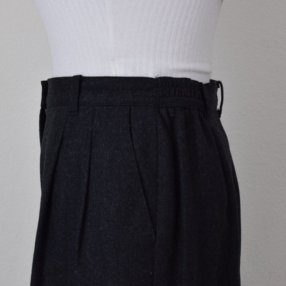 Vintage 90s Wool/Nylon Pleated Lined Trousers‎ size 8P Petite | 28-waist - Picture 7 of 10